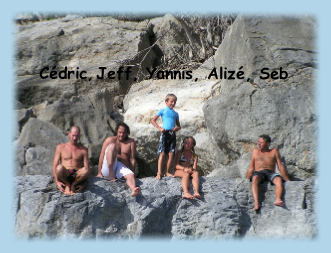 Cédric, Jeff, Yannis, Alizé, Seb 