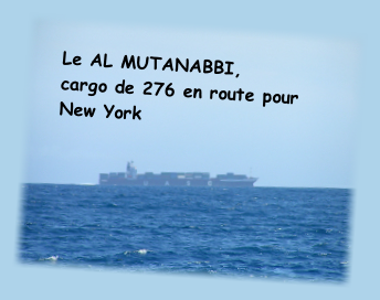 Le AL MUTANABBI, 
cargo de 276 en route pour 
New York
